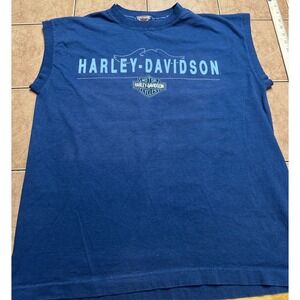 Harley Davidson RK Stratman Tank Top Shirt Sz L Coastal Myrtle Beach SC USA Made